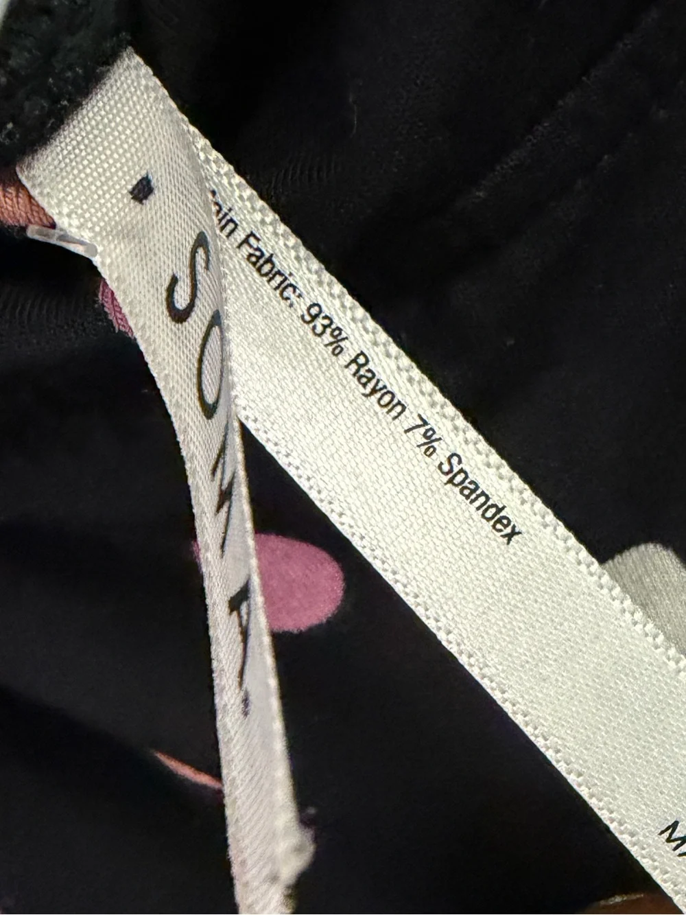 New Soma Cool Nights Black Pink Polka Dot Super Soft Pajama Pants Size L